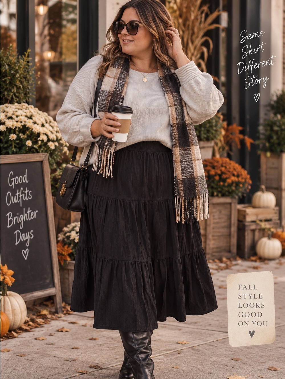 Times Square Black Tiered Midi Skirt 2X 100% Rayon Boho Flowy Maxi Skirt